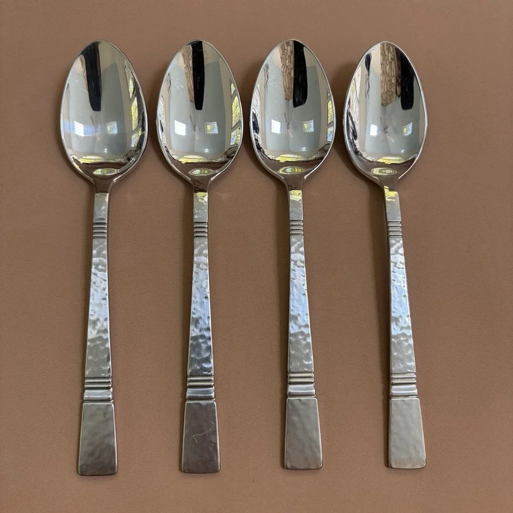 Set of 4 Gorham Baluster Stainless Steel Teaspoons 6 1/4